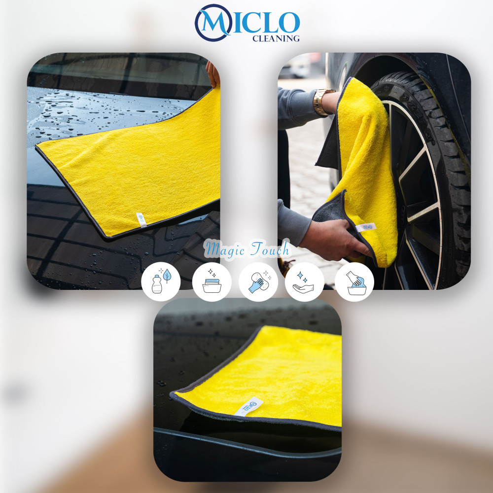 750 GSM Çift Taraflı Ultra Emici Oto, Araba Kurulama Bezi | 50x70cm | Mega Boy | Sarı