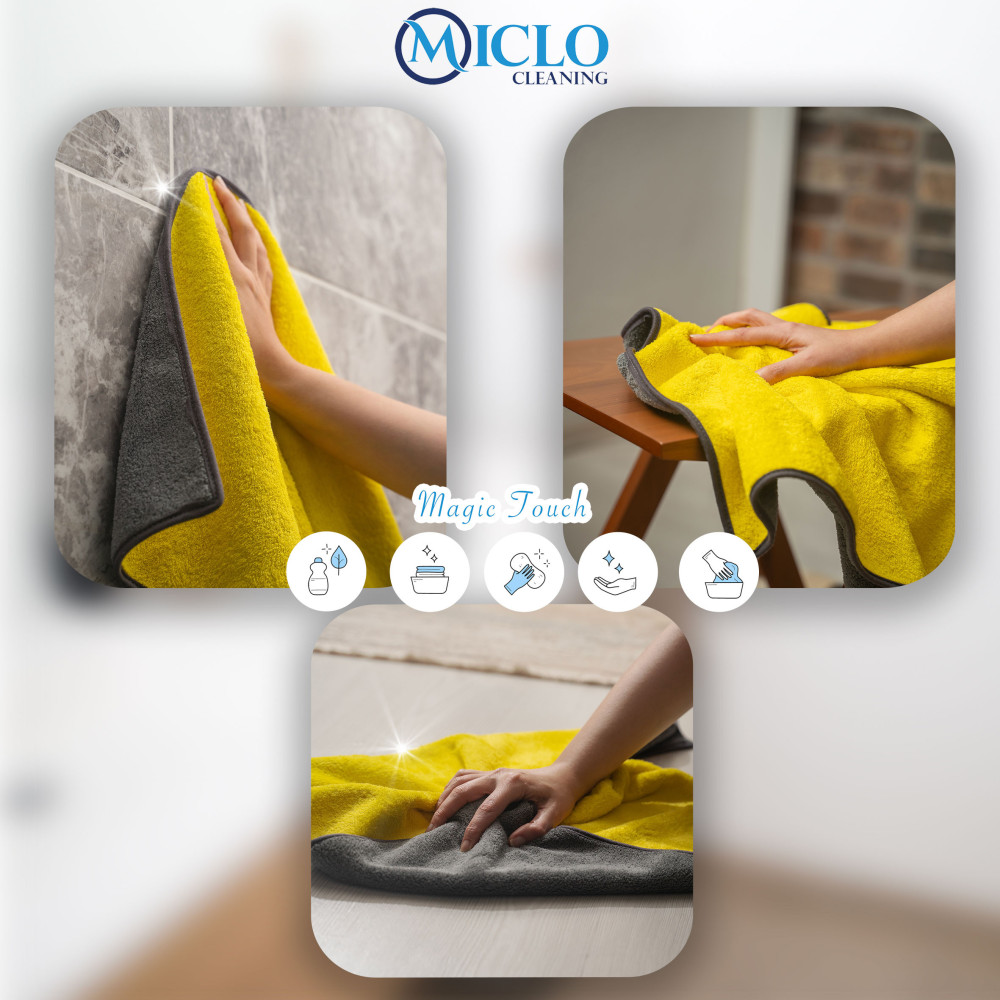 750 GSM Çift Taraflı Ultra Emici Oto, Araba Kurulama Bezi | 50x70cm | Mega Boy | Sarı