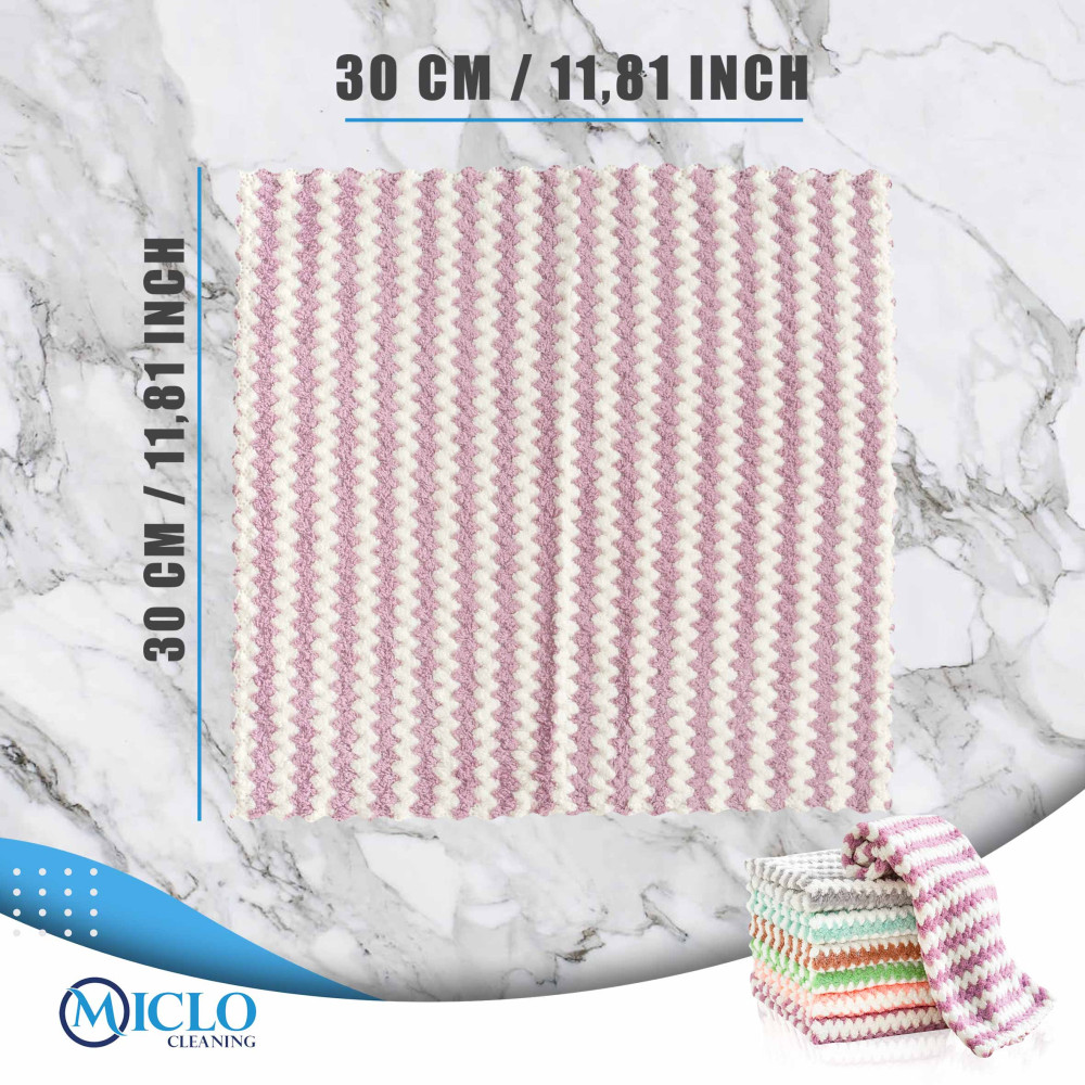 Yumuşak Doku | Puf Bez | Süper Emici Sihirli Mutfak, Bulaşık Tezgah Bezi | x3 Adet - Zikzak Desen