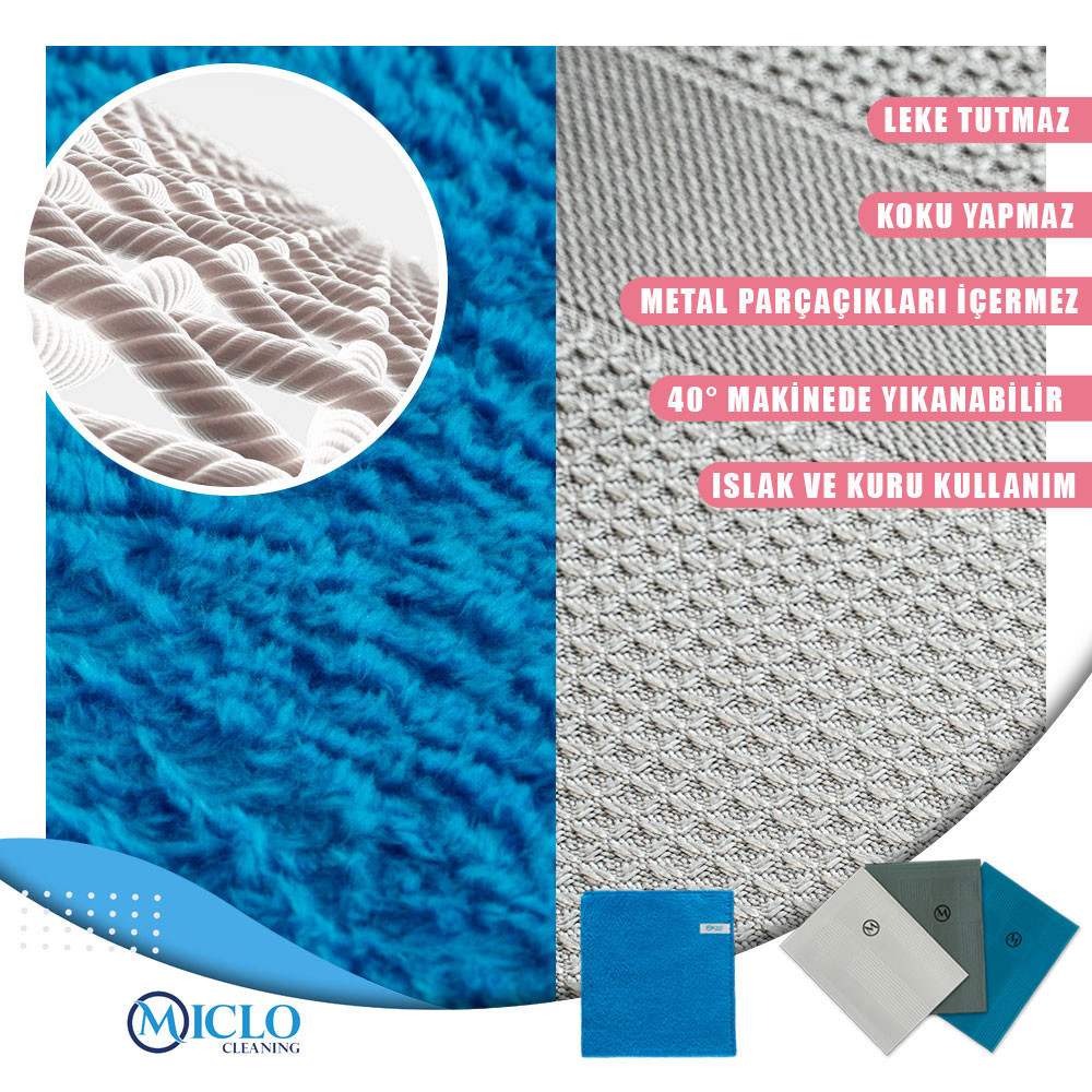 3lü Sihirli Cam Bezi + Yer Bezi (4bez)