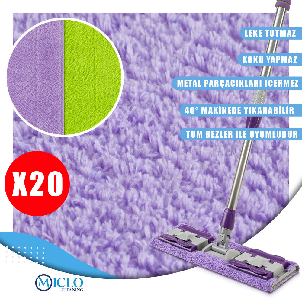 20 Adet - Mandallı Teleskobik Mop - TOPTAN FİYAT